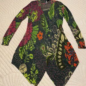 Designer sweater, small, long length sweater